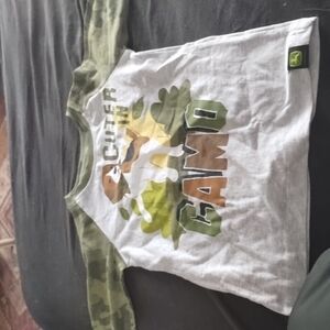 John Deere Green and White Long Sleeve Tee